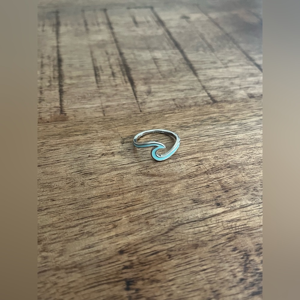 Turquoise pura vida ocean wave ring - Picture 3 of 4